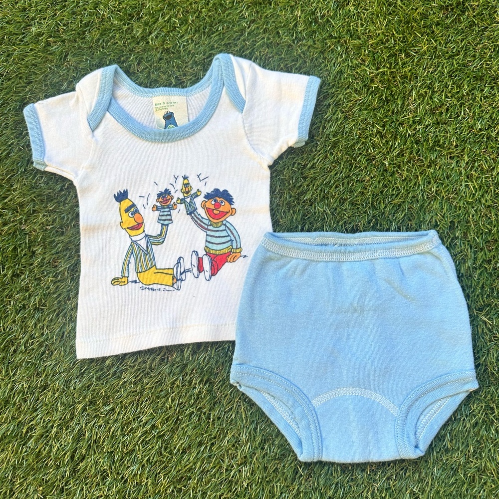 Vintage JCPenney Sesame Street Blue Baby Outfit